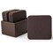 Dacasso Chocolate Brown Leather 10 Square Coaster Set with Holder AG-3443 - alternate 3